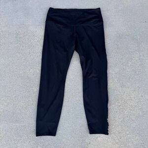 Nike Dri-Fit Womens Size L Black Athletic Leggings Cutout